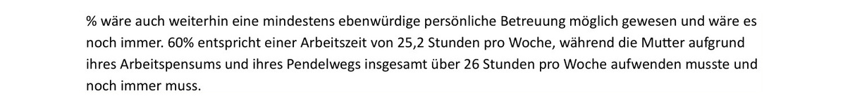 Auszug aus der Stundenaufstellung