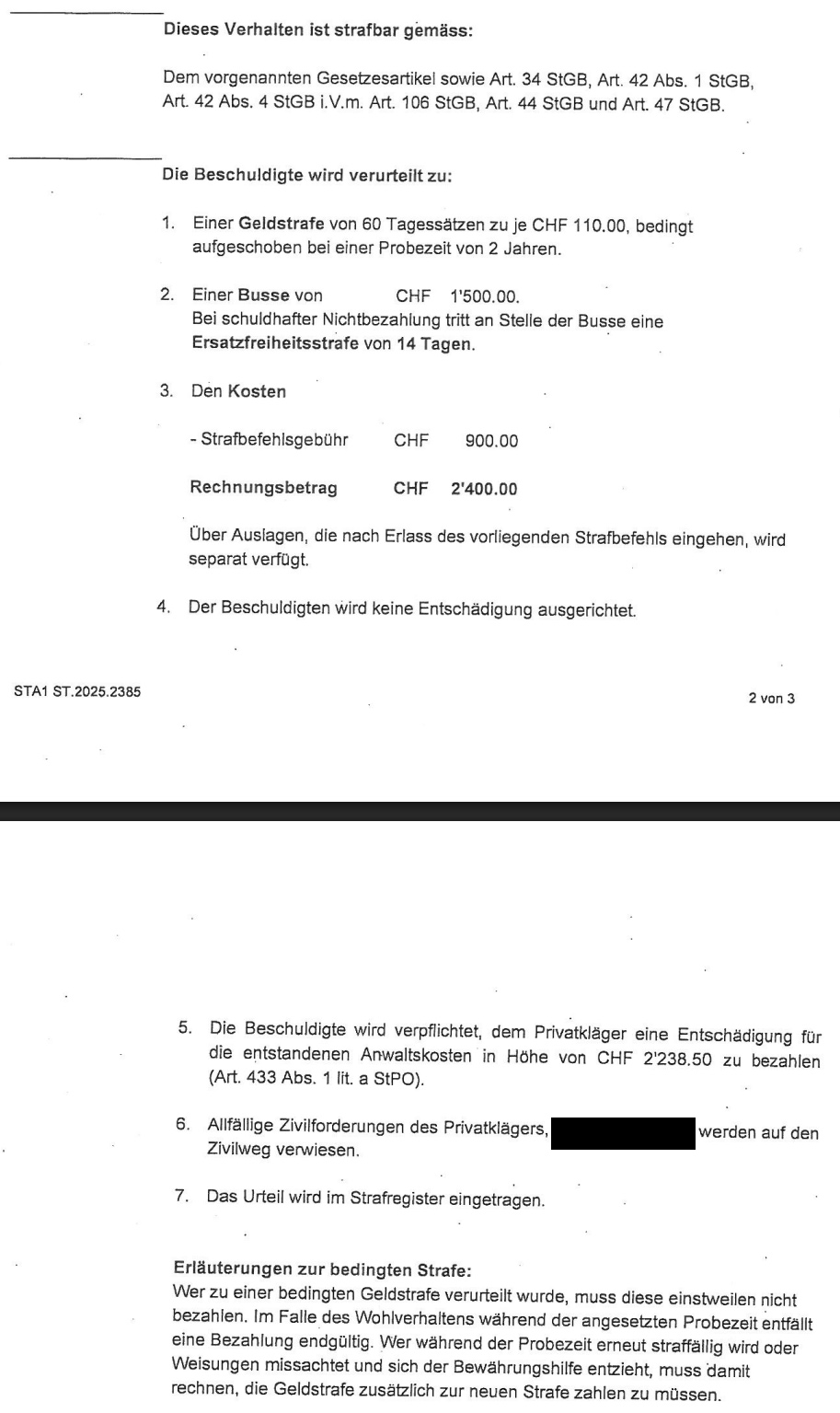 Strafbefehl