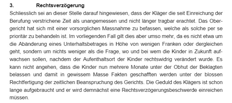 Superprovisorischer Antrag Obergericht